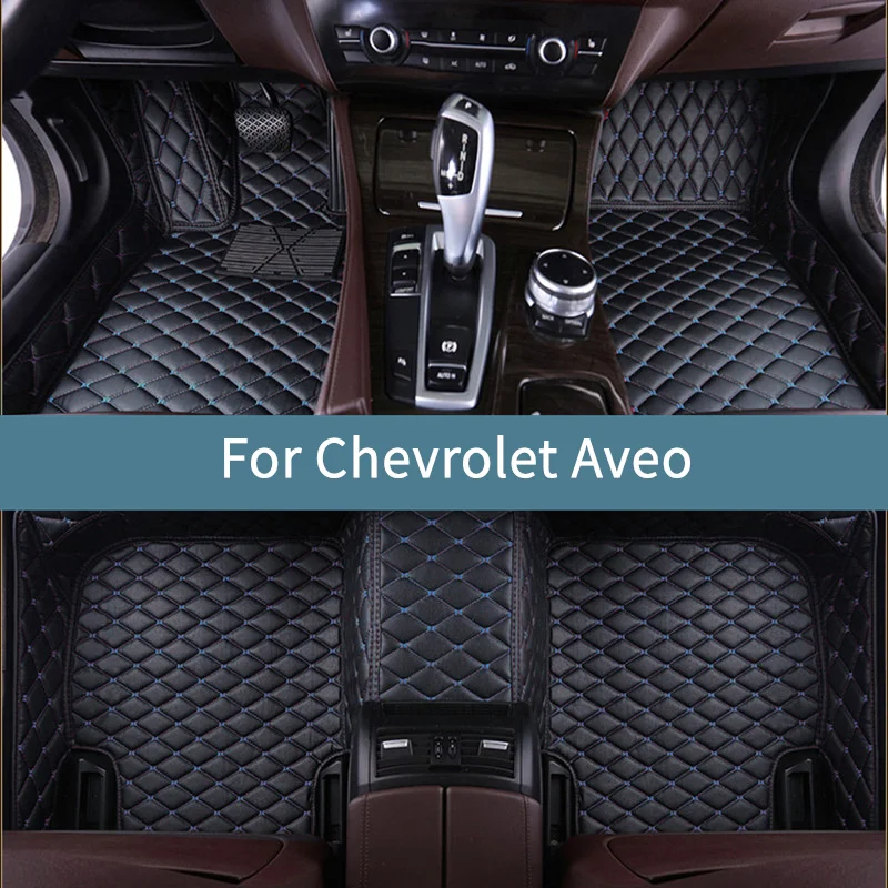 

Car Floor Mats For Chevrolet Aveo 2018 2019 2020 2021 2022 2023 Leather Floor Mats For Cars All Weather Waterproof Full Set
