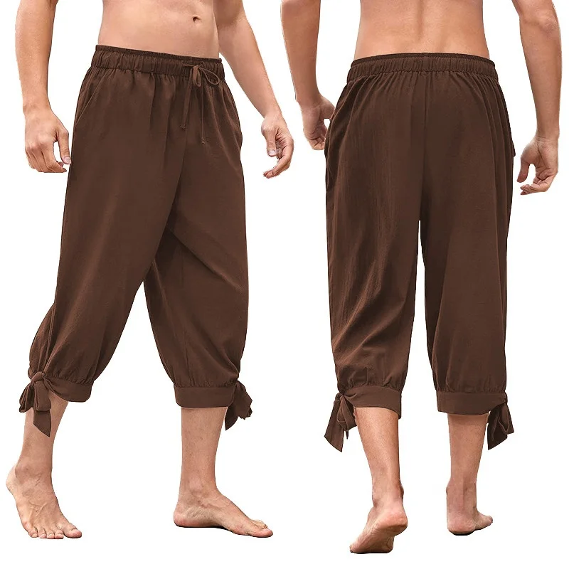 

Renaissance Period Pirate orts for Stage Performance loween Cosplay Photoaphy Medieval Sle Loose Fit Cuffed Pants