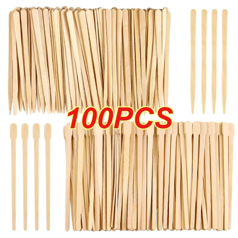 100PCS Depilation Spatula Waxing Spatula Hair Removal Stick Disposable Wooden Wax Sticks Woman Wood Face Eyebrows Beauty Tool