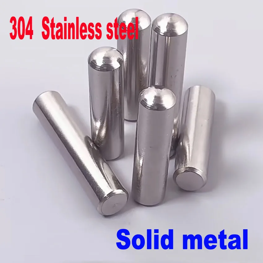 

304 Stainless Steel Round Locating Pin Solid Cylindrical Dowel Pin Metric Positioning Fastener M1 to M2.7