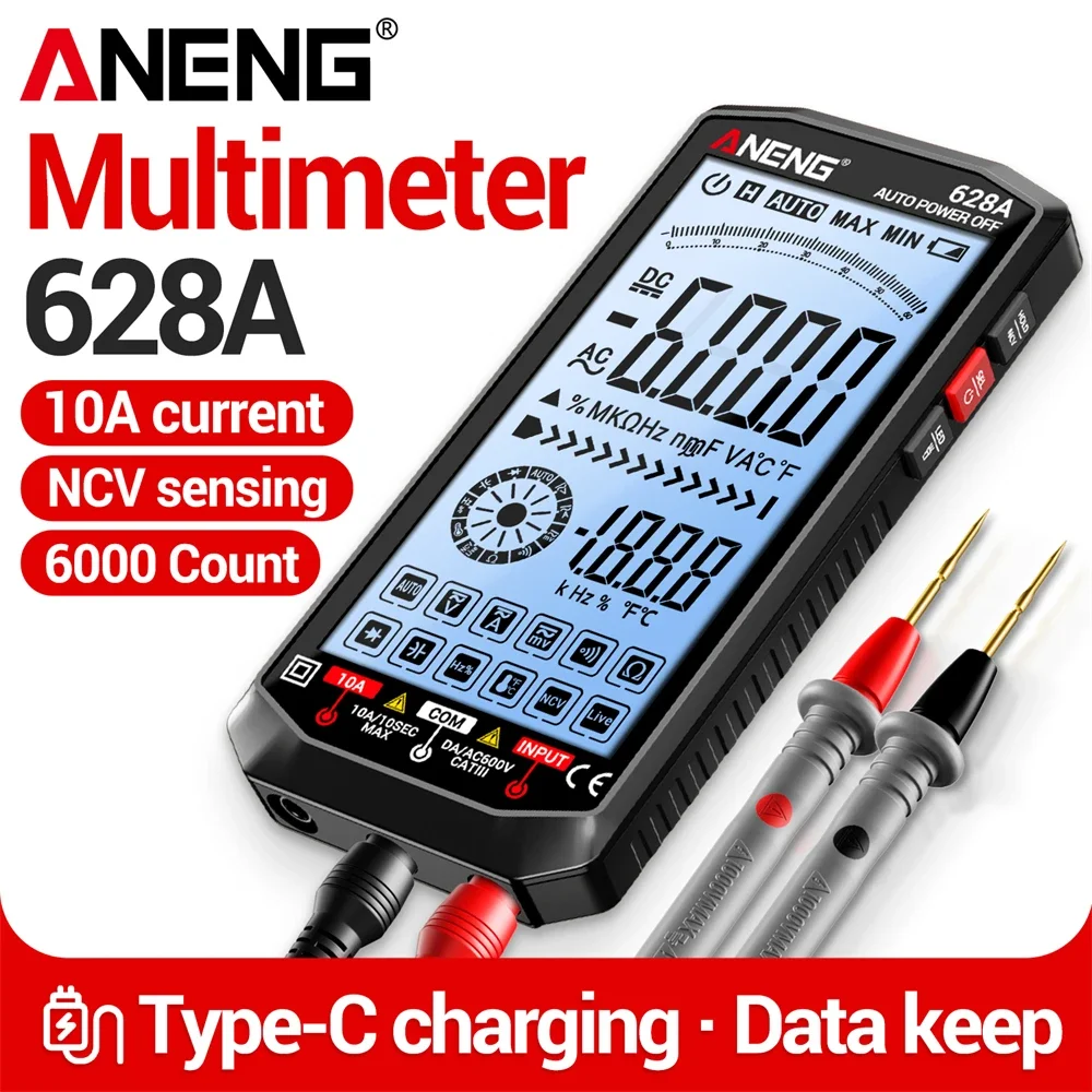 aneng-628a-デジタルマルチメーター-750v-ac-dc電圧計-6000カウント-非接触誘導式-オーム容量計-周波数-温度計-テスターツール