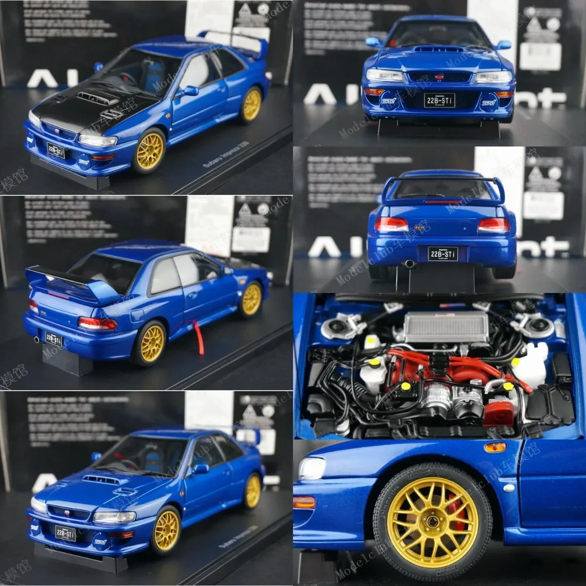 

Autoart 1:18 Impreza 22B STI WRX GC8 JDM Simulation Limited Edition All Open Alloy Metal Static Car Model Toy Gift