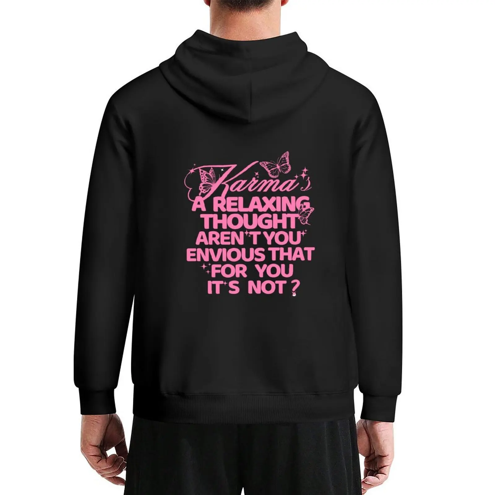 

Karma is a relaxing thought - Swift Hoodie autumn clothes men clothing men wear pullover hoodies