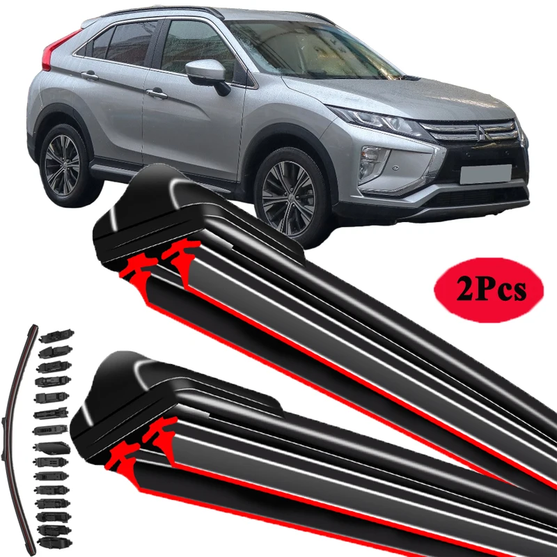 

For Mitsubishi Eclipse Cross SUV GK YA 1.5 4WD 2005 2010 2012 2017 2018 2019 2020 2022 Double Rubber Car Windshield Wiper Blades