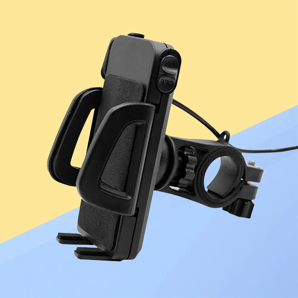 

Universal Motorcycle Handlebar Phone Holder 360 Degree Rotation Bike Mount 2.4a USB Charging Port GPS Phone Holder