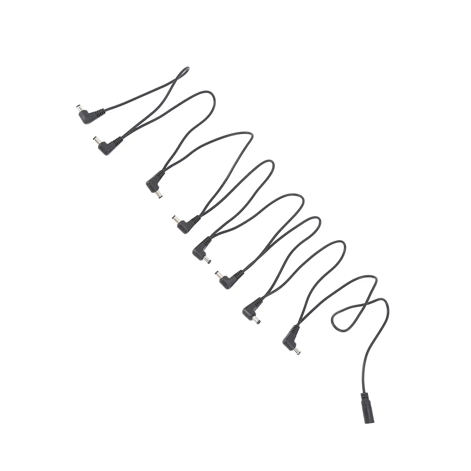 

8-Way Chain Cable for Effect Pedals - Durable PVC & Copper Core with Extra Power Connectors for bass