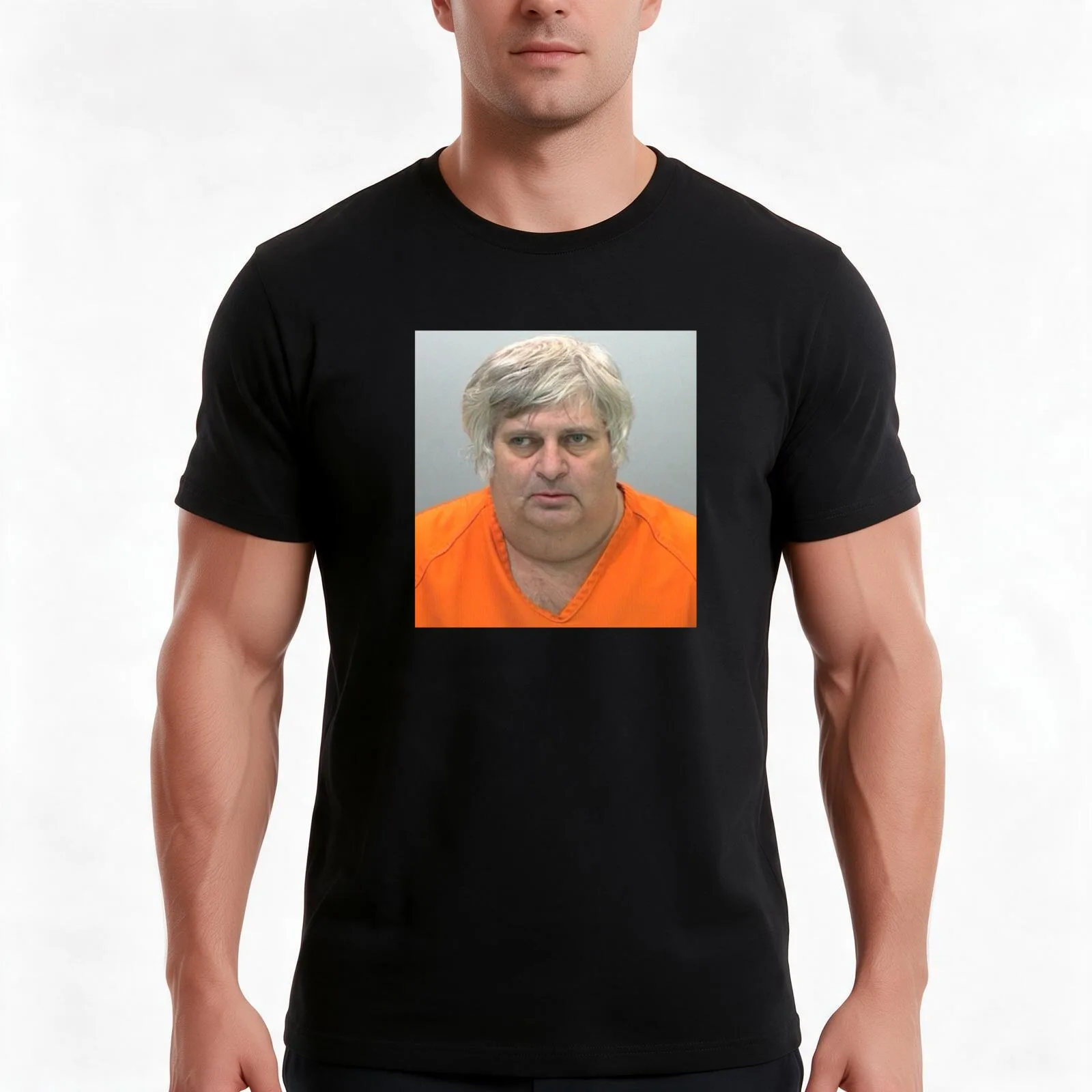 Don Vito Mugshot T-Shirt, Summer Casual Cotton Tee, Oversized Streetwear Tops, Vintage Graphic Print, Loose Fit Short Sleeve