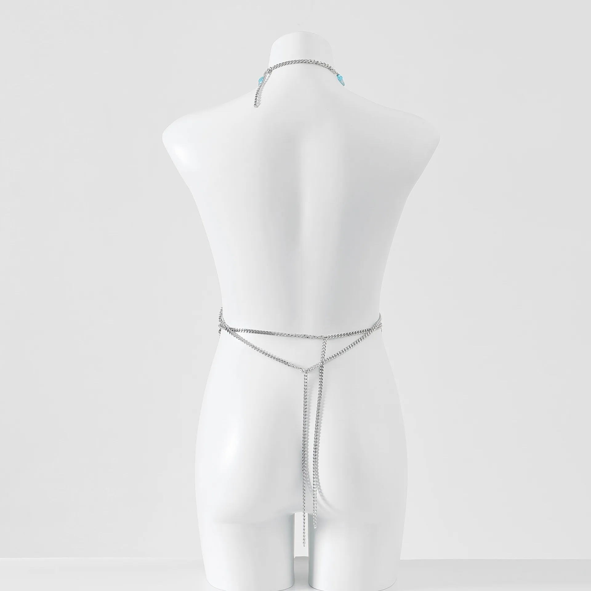 جديد مطرز الساخن فتاة الجسم سلسلة الأزياء الصدر التبعي شنقا الرقبة، حزام خارجي، مطرز أعلى، المرأة عطلة حزب هدية