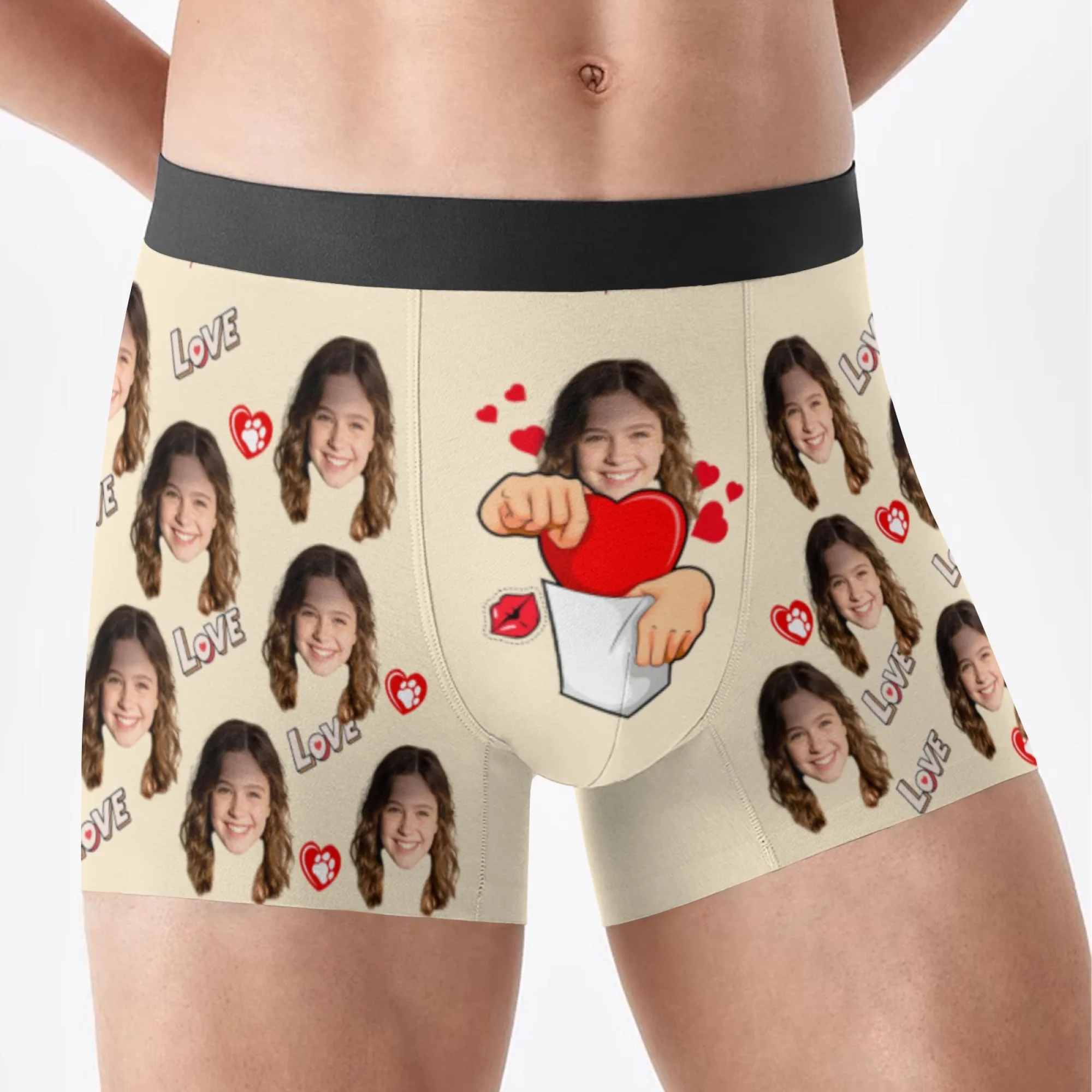 Personalized Face Photo Underwear Custom Boxer Briefs Custom Men Valentine's Day Gift For Husband Anniversary Gift for Dad