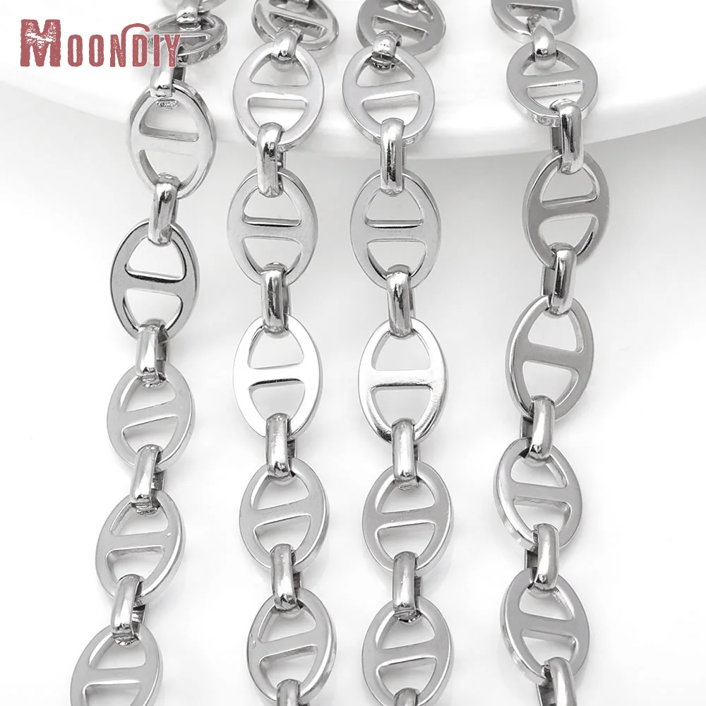 

50 см цвет нержавеющей стали ожерелье из нержавеющей стали цепи браслеты ювелирные цепи высокое качество Diy материалы для изготовления ювелирных изделий