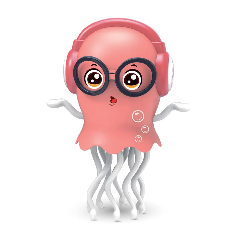 Polpo danzante Medusa con rilevamento automatico Evitare ostacoli Divertente giocattolo per bambini Musica leggera Il bambino impara la guida strisciante e dirigibile