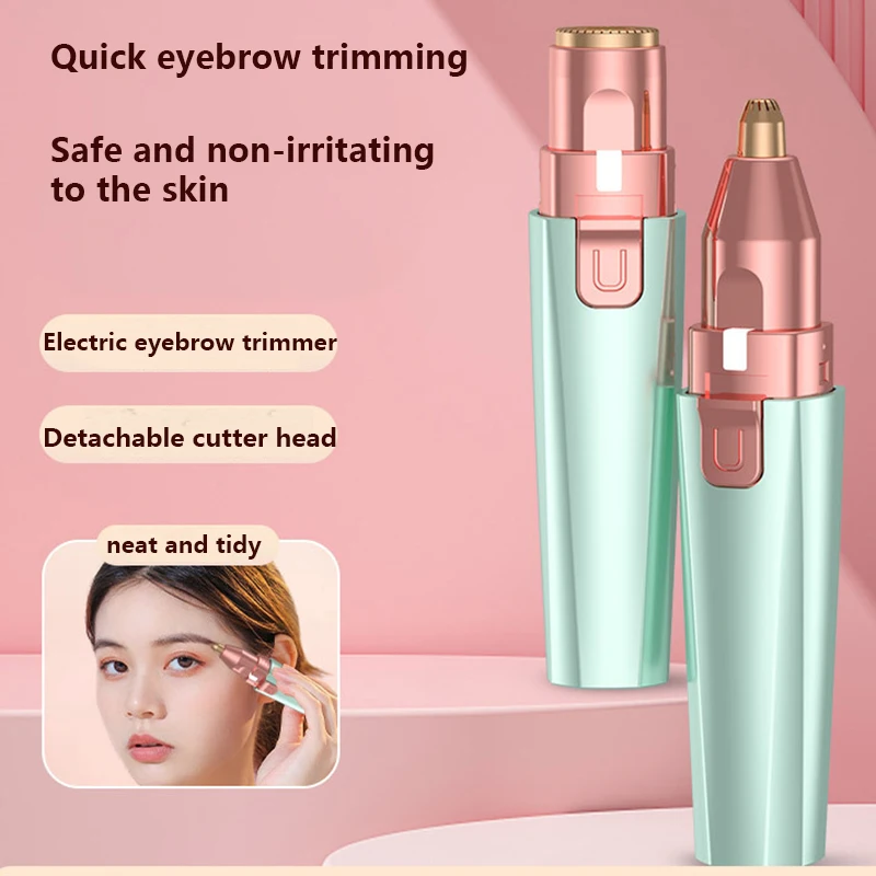 

Электрический эпилятор 2 в 1, триммер для бровей, портативный женский эпилятор для тела, лица, губ, бритва для удаления волос, мини-триммер для бровей