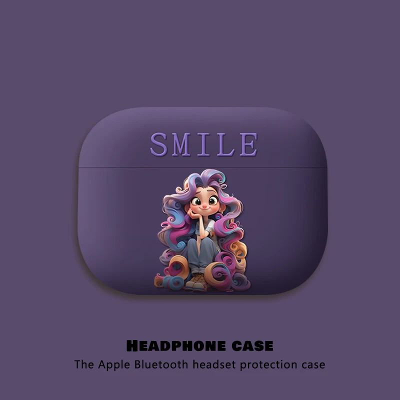 New Frosted Cover for Apple AirPods 1 2 3 3rd Air Pods Pro2 Case Cute Cartoon Princess Earphone Case For Airpods Pro Accessories