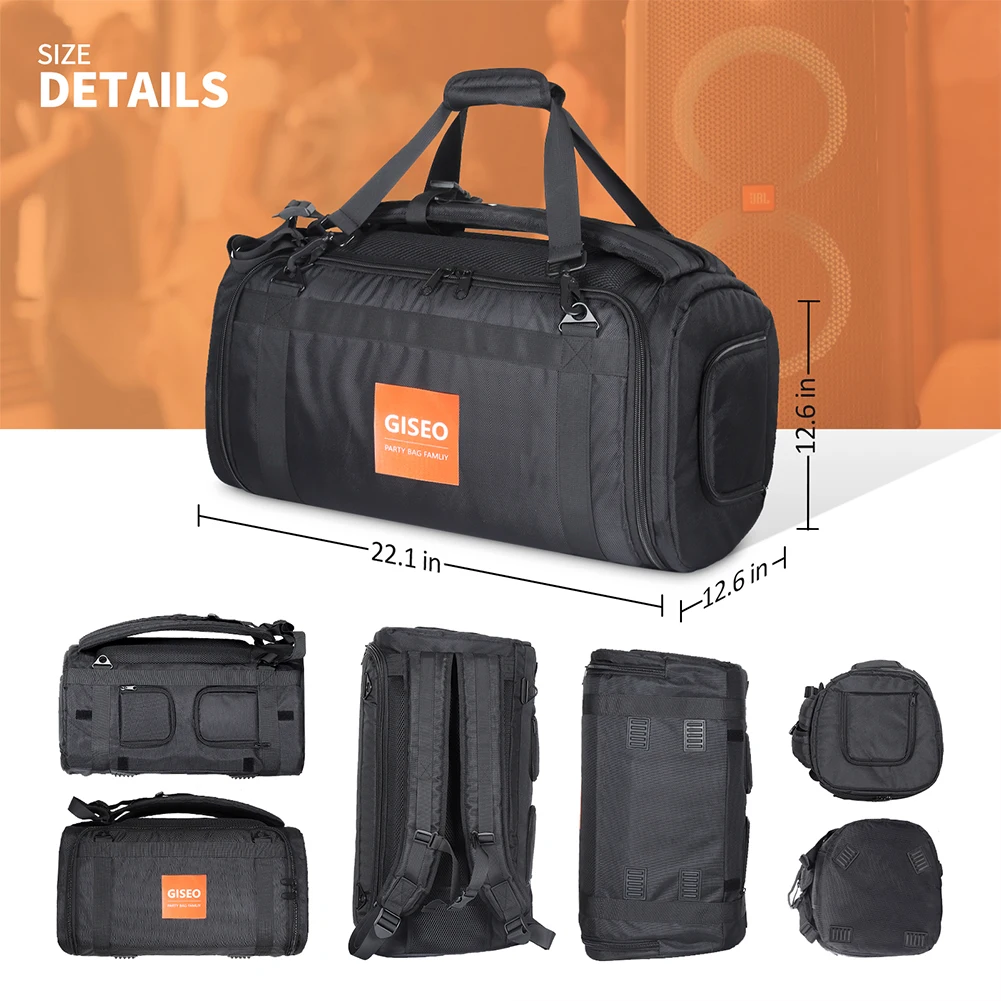 Waterproof Speaker Shoulder Bags Large Capacity Speaker Protection Case Storage Bag with Adjustable Strap for JBL Partybox 110