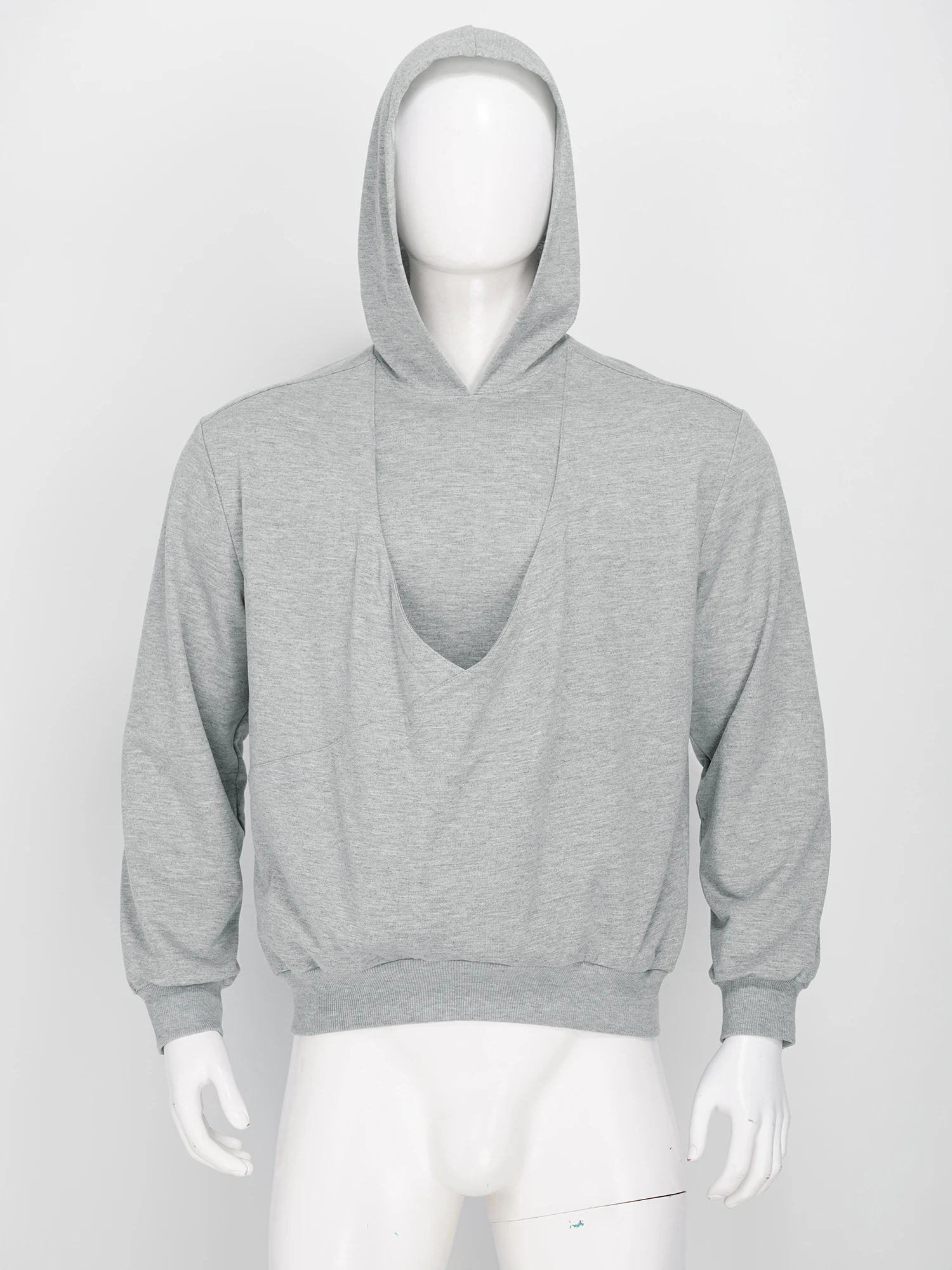 Herren-Känguru-Hoodie für Väter und Babytragen, einfarbig, mit großer Tasche vorne, Kapuzen-Sweatshirt, lässiger Langarm-Pullover – Detail 7