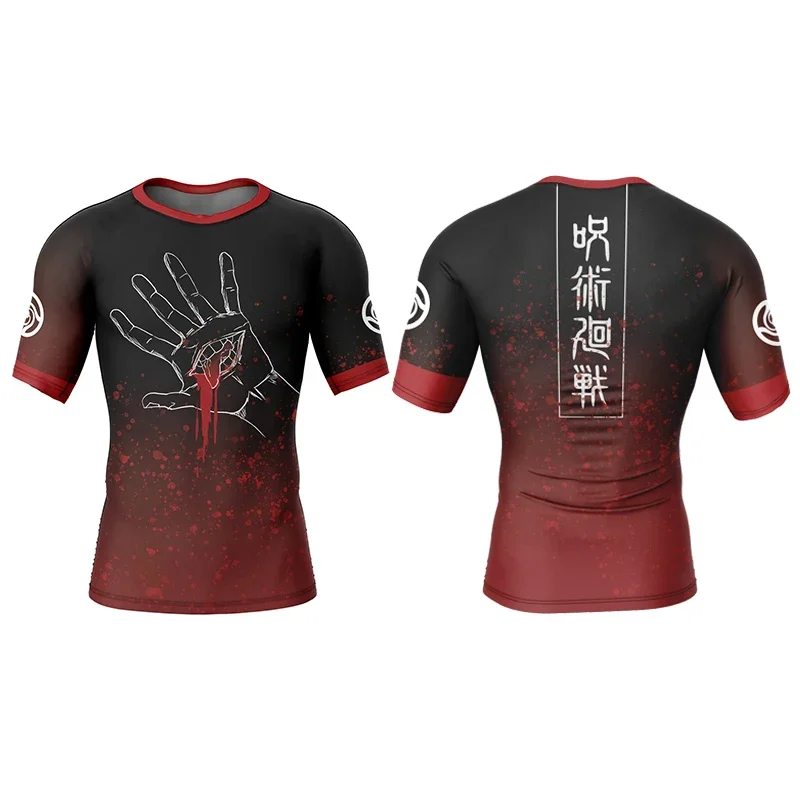 2024 Fashion New T-Shirt For Men Gym Graphic Anime Jujutsu Kaisen 3D Print Fitness Undershirt Tee Oversized Men Clothing Tops