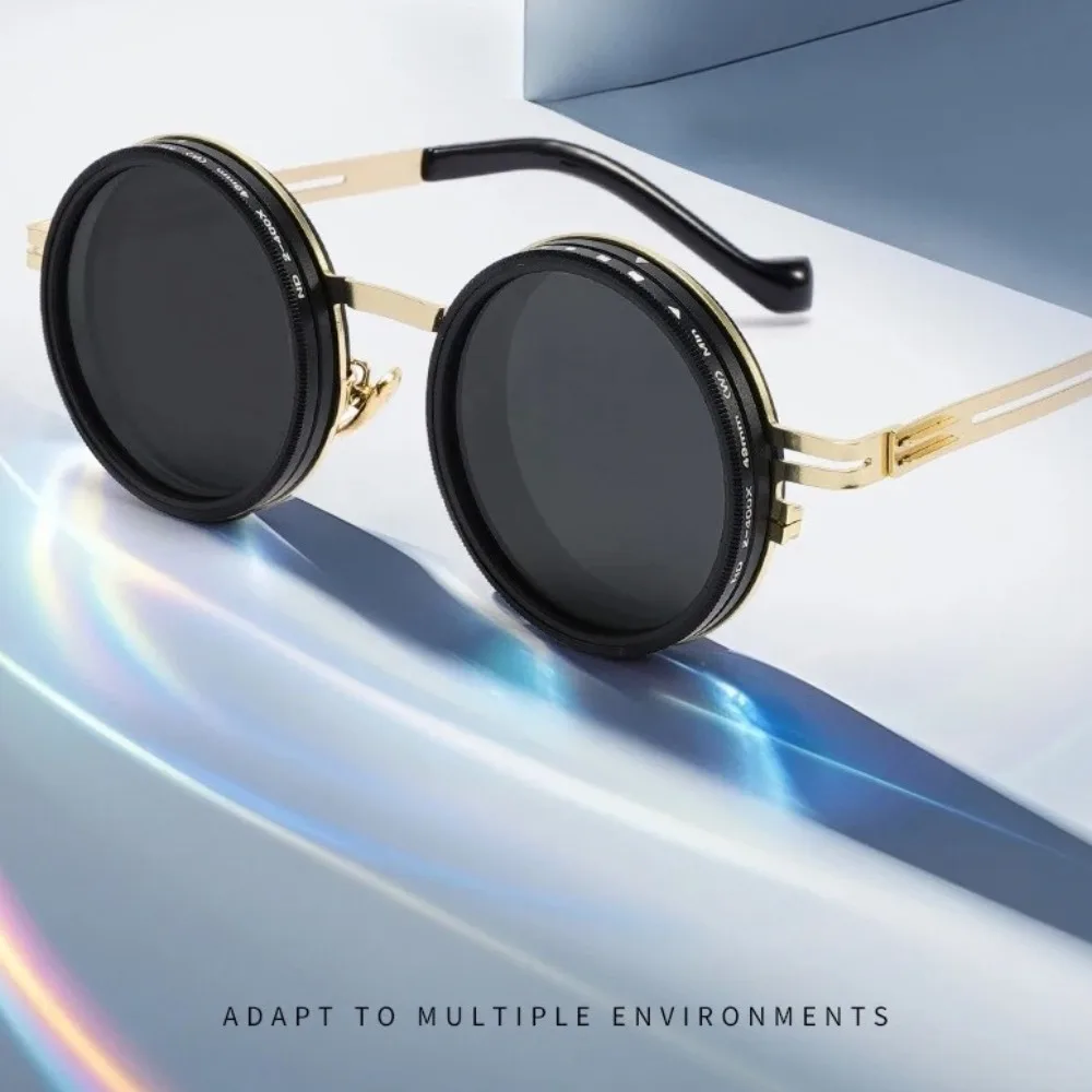 UV400 9 Level ND Filter  Sunglasses ND2-400 Adjustable Dimming Glasses With Glasse Case Sun Glasses