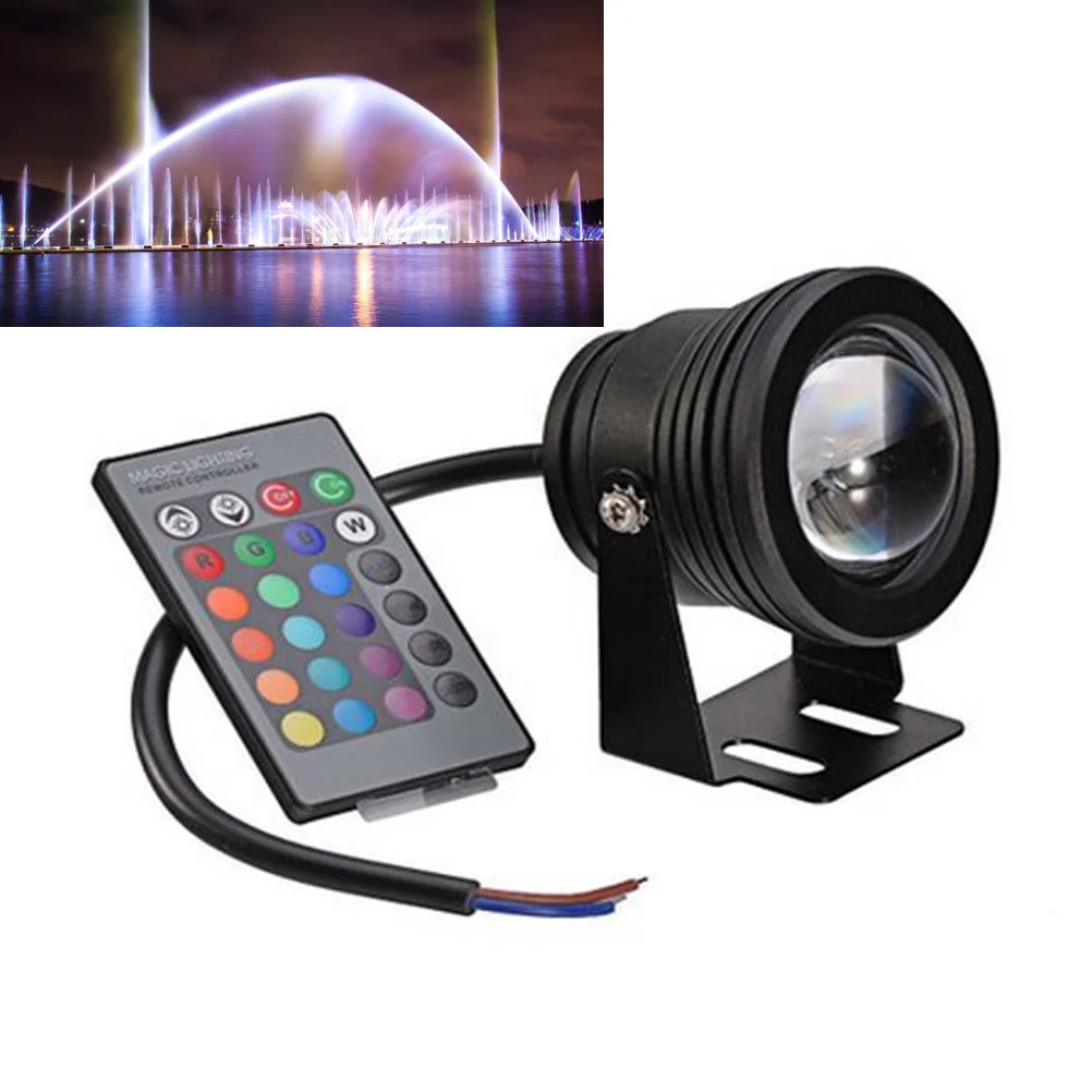 2 pz 10 W Led Rgb Lampada Subacquea Per Piscina Fontana Acquario Illuminazione Sommergibile Impermeabile Luce Solare Decorazione Esterna