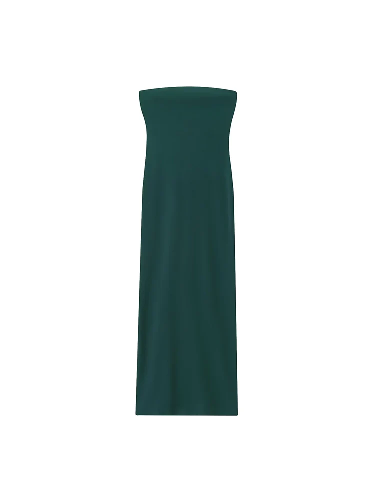 ヨーロッパとアメリカンスタイルの秋の新しいファッショントレンドセクシーな婦人服スリットチューブトップノースリーブサスペンダー気質ドレス