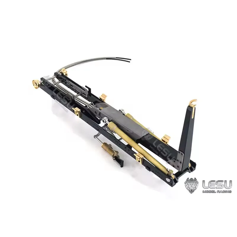 LESU 1/14 Truck RC Hydraulic Model  Roll-on Metal Barrel Hydraulic Set Roll-on Full Unloading Truck Modified rc Accessories