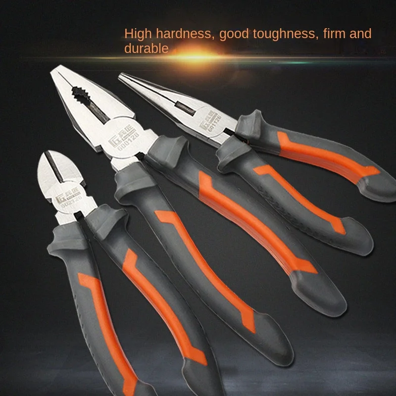 Wyj Hardware Tools Labor-Saving Pliers Electric Industrial Grade Wire Cutter Pointed Pliers Flat-Nose Pliers