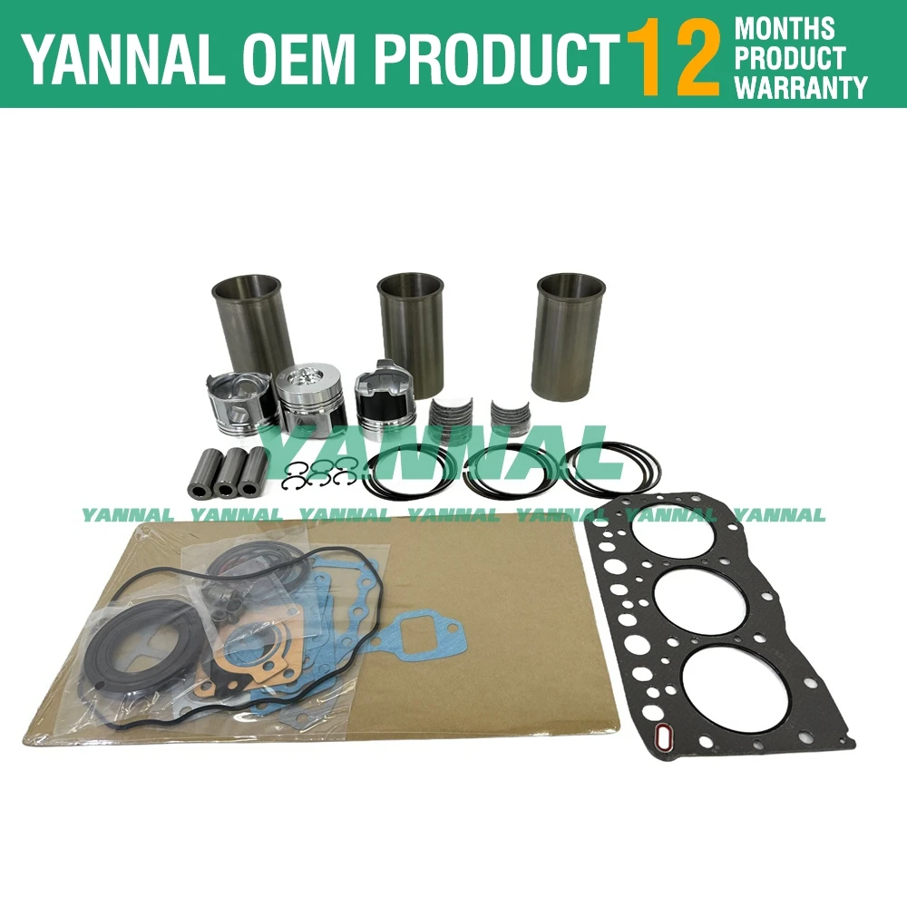 3TN78 3TN78L 3TN78-RJB Overhaul Rebuild Kit For Yanmar Engine Repair With Valve