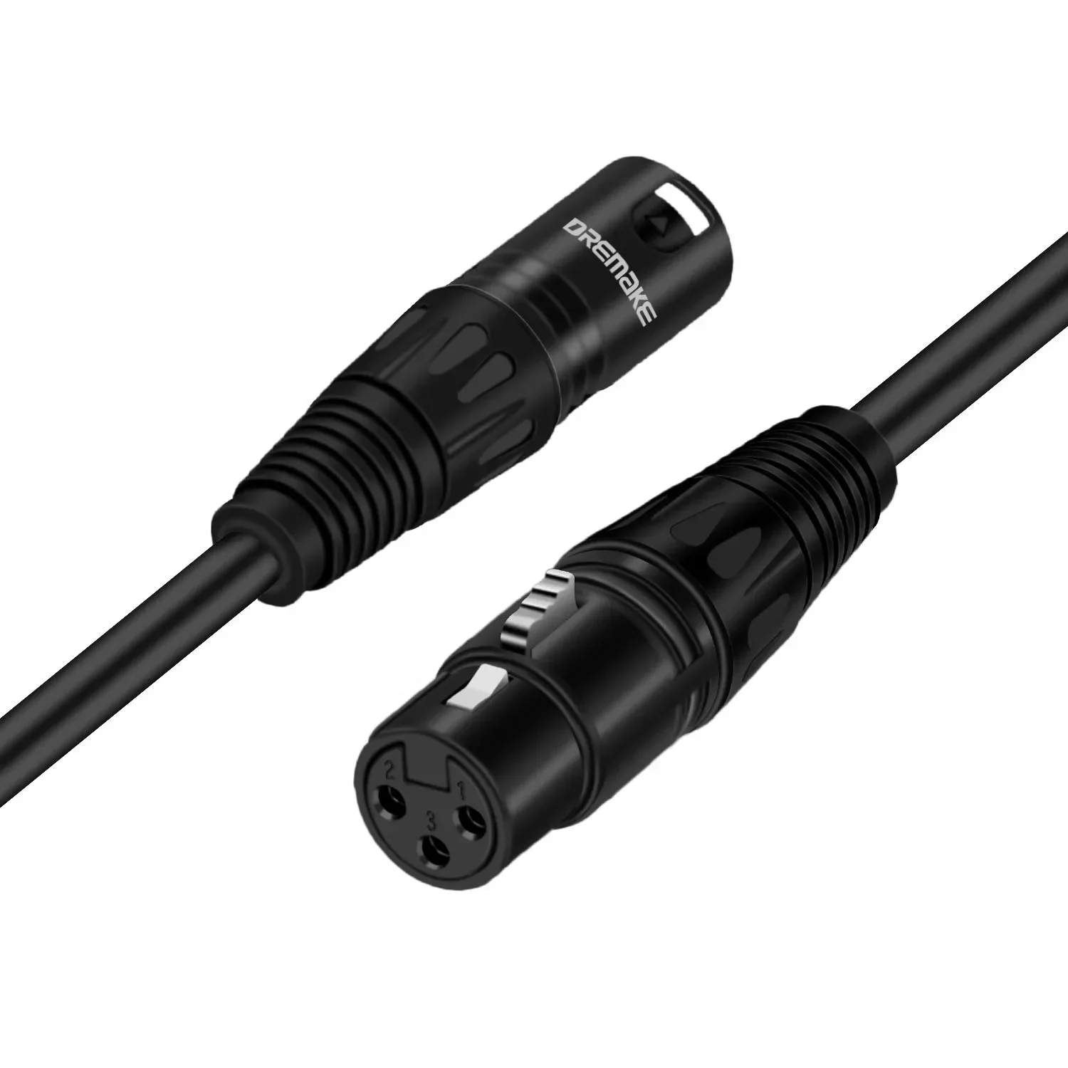 DREMAKE 3 Pin XLR męski na żeński mikrofon zbalansowany kabel Audio XLR mikrofon Patch do głośnik zasilany DMX LED efektorowy korektor