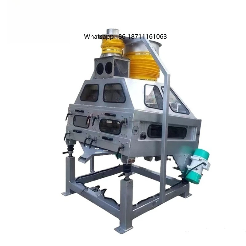 Rice Destoner Machine, Wheat Grain Seed Cleaner and Destoner, Remove Dust Stone and Husk