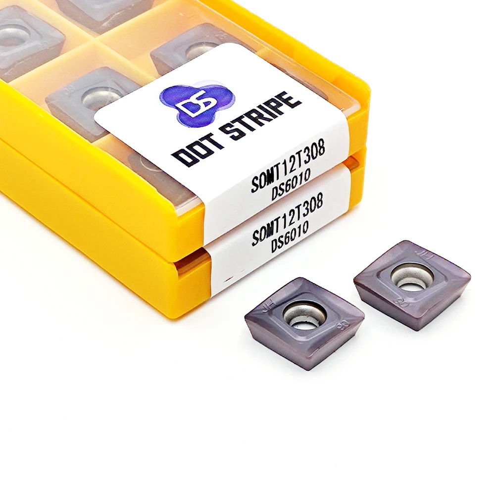 Solt 12T308 텅스텐 카바이드 인서트, SOMT12T308 JH VP15TF UE6020 US735 고품질 금속 CNC 선반 공구 밀링 커터
