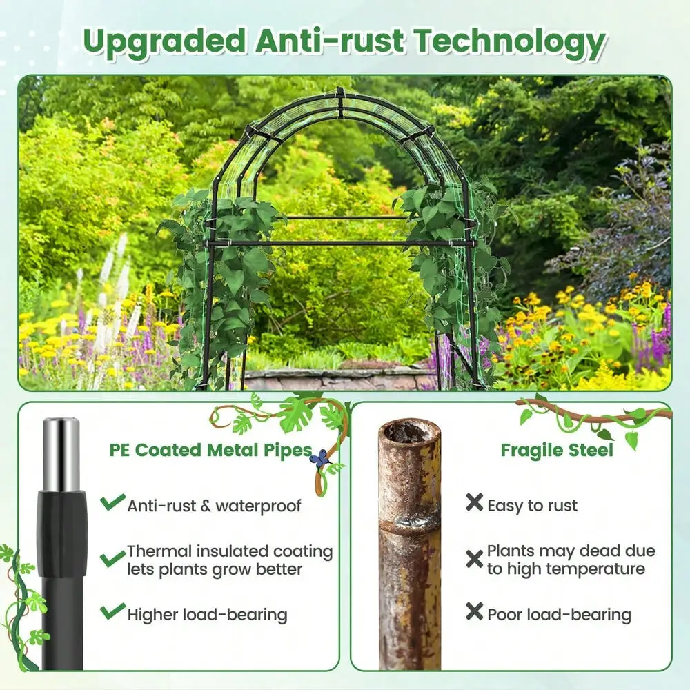 Arche de jardin en treillis pour plantes d'extérieur, support d'arche pour fleurs de vigne grimpantes