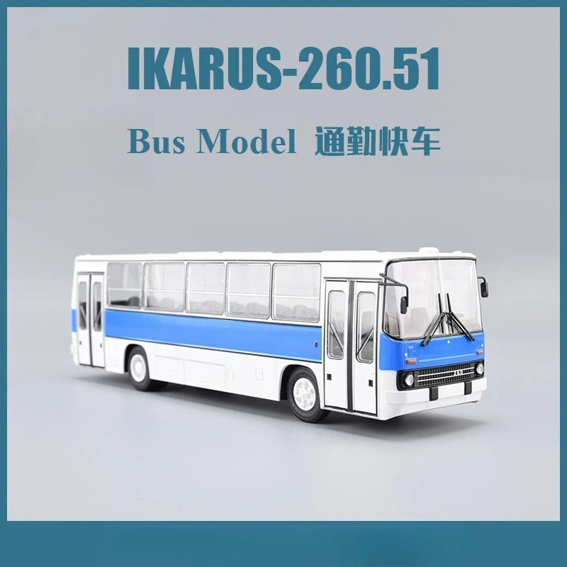 Modelo de Autobús a Escala 1/43, IKARUS-256, Modelo de Autobús Interurbano, Autobús Turístico Ruso, MDSB031, Modelo Estático de Colección, Juguete de Regalo
