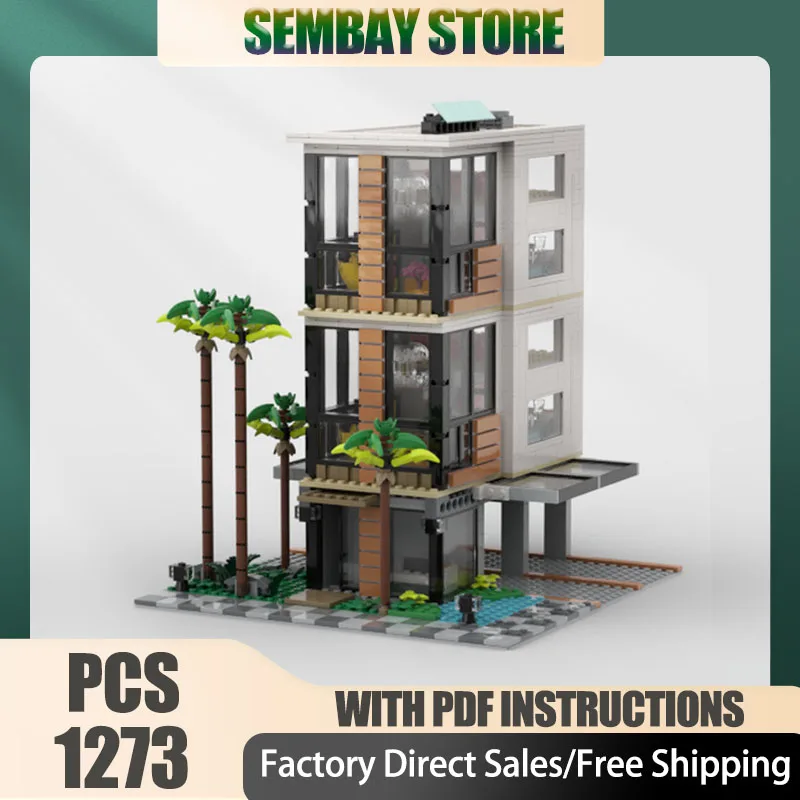 مدينة شارع عرض نموذج Moc قوالب بناء وحدات بناء نموذج التكنولوجيا كتل عيد الميلاد لتقوم بها بنفسك لعبة هدايا البناء #1