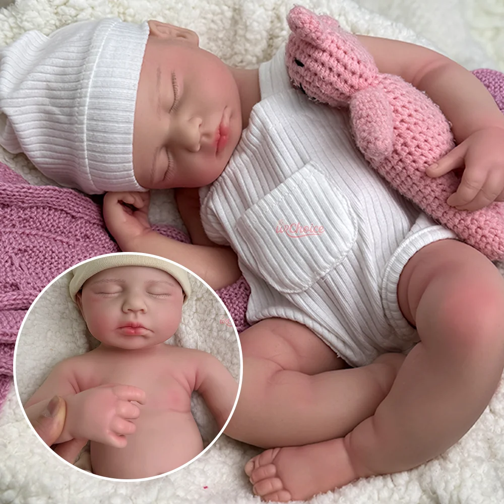 ¡Gran oferta! Muñeca Reborn de silicona de 20 pulgadas, hecha a mano, realista, lavable. Regalos para creaciones artísticas y regalos de Pascua.