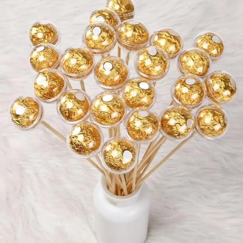 U1JB 20pcs Clear nhựa Chocolate Ball 4cm Vòng tròn hộp kẹo Bouquet Ngày lễ tình nhân