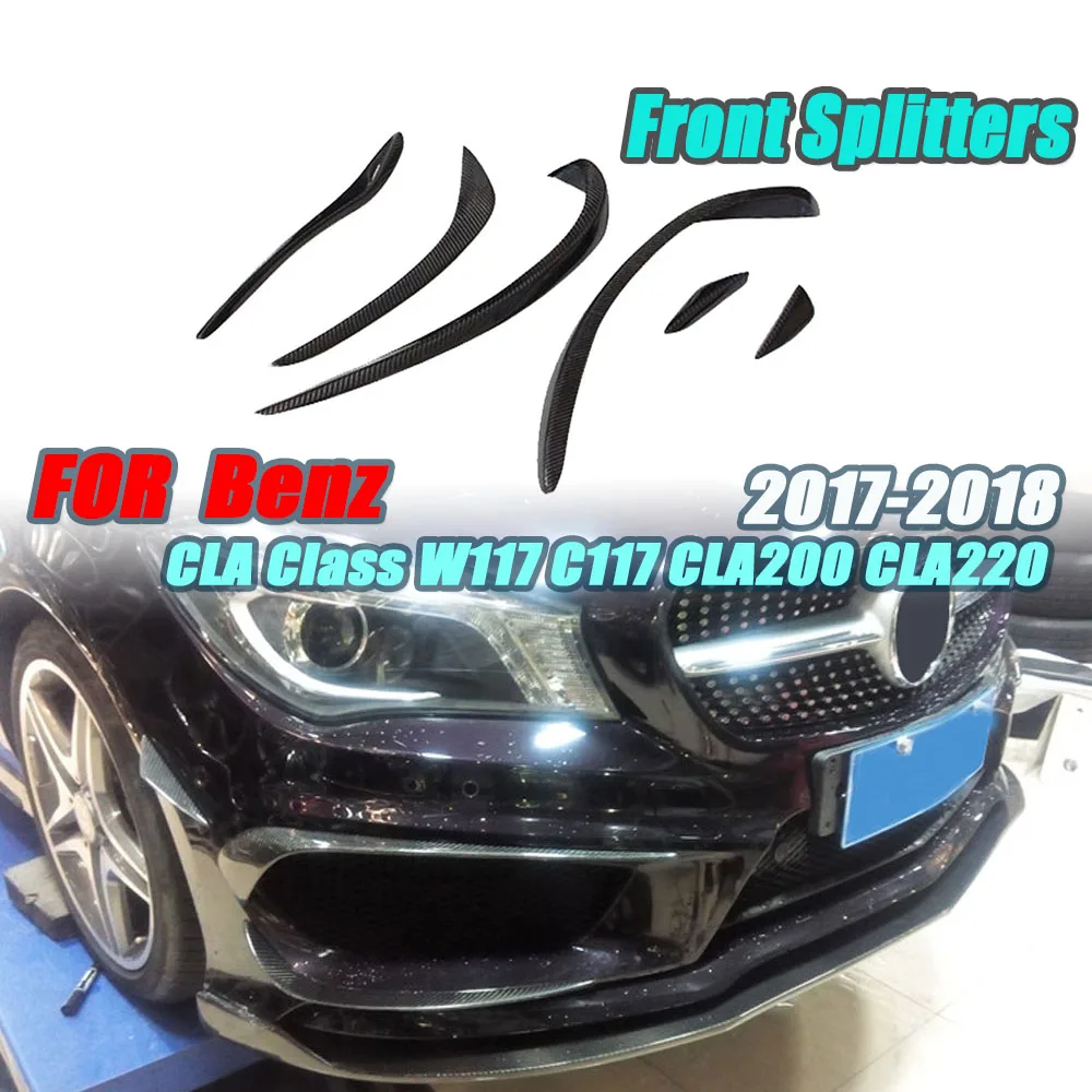 For Mercedes Benz CLA Class W117 C117 CLA200 CLA220 2017 2018 Carbon Fiber Front Fog Lamp Cover Trim Frame Body Kits