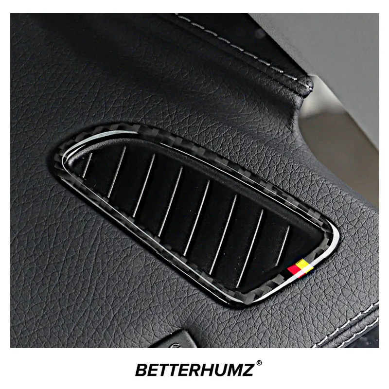 

For Mercedes Benz W205 C180 C200 C300 C Class Carbon Fiber Dashboard Air Vent Outlet Trim Sticker Car Interior Tuning Accessory