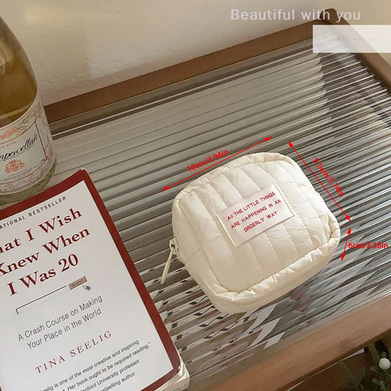 Petit écouteur rouges à lèvres rangement organisateur pochette Mini fermeture éclair femmes maquillage cosmétique sac porte-monnaie portefeuille enseignant cadeaux