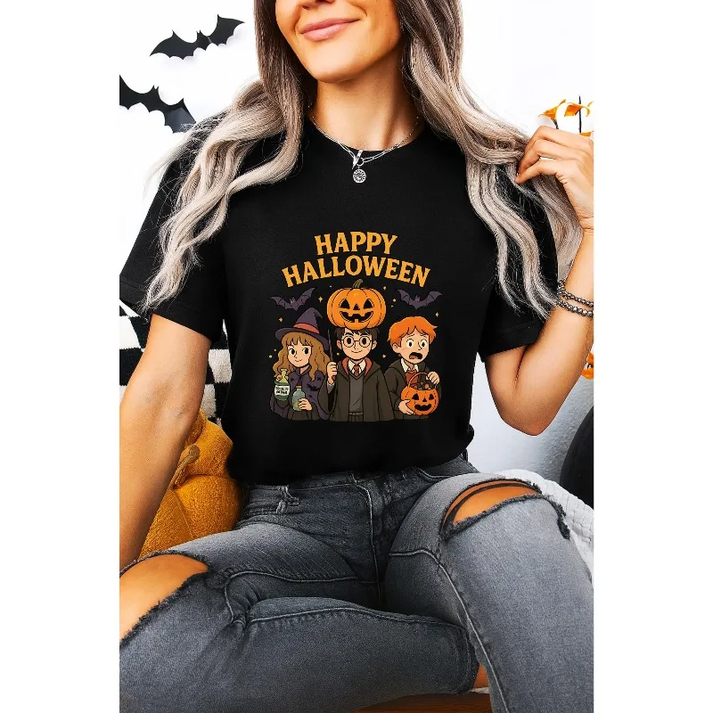 

Hogwarts Themed Halloween T-shirt Harry Potter T-shirt All Season Casual and Fashionable T-shirt Suitable for Both Men and Women