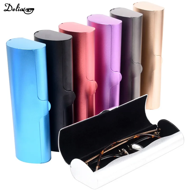 Hard Shell Aluminum Glasses Case New Pressure-resistant Frosted Matte Eyeglasses Case Ultra-Light Eyeglass Case Women