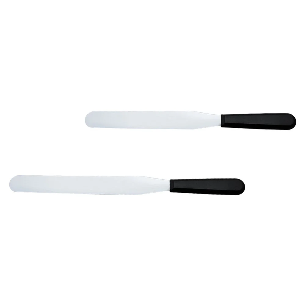 

2pcs Cake Smoother Stainless Steel Baking Spatulas 6Inch Cream Butter Cheese Jam Kitchen Tools Scrapers Utensils