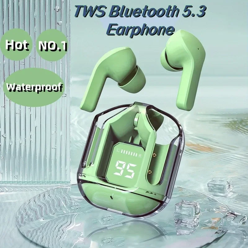 T2 tws bluetooth 5.3ワイヤレスヘッドセット,スポーツ,ゲーム,ノイズリダクション,タッチコントロール,電話用