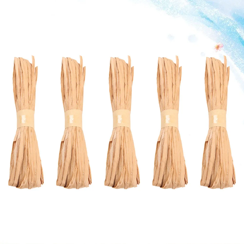 

5Pcs 20m Colorful Braided Paper Rope Durable Lightweight Craft String for Gift Wrapping DIY Accessories 20m Paper Rope