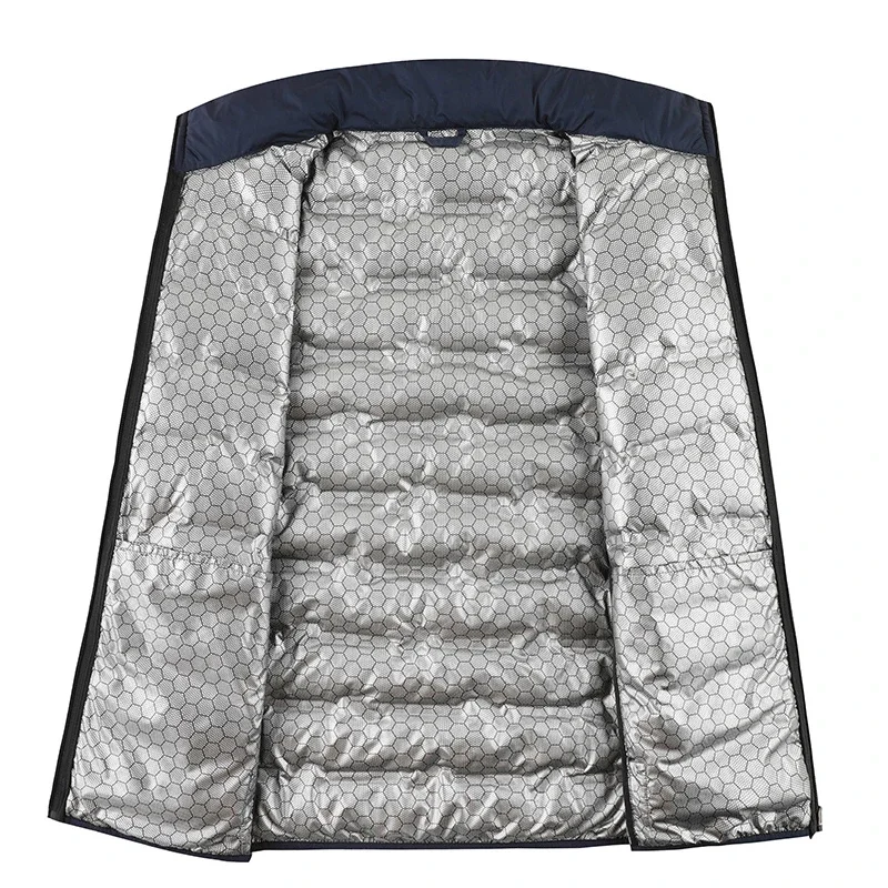 

New Men Warm Thick Stand Collar Windproof Puffer Jacket High Quality Waterproof Jacket Male Winter White Duck Down Jacket