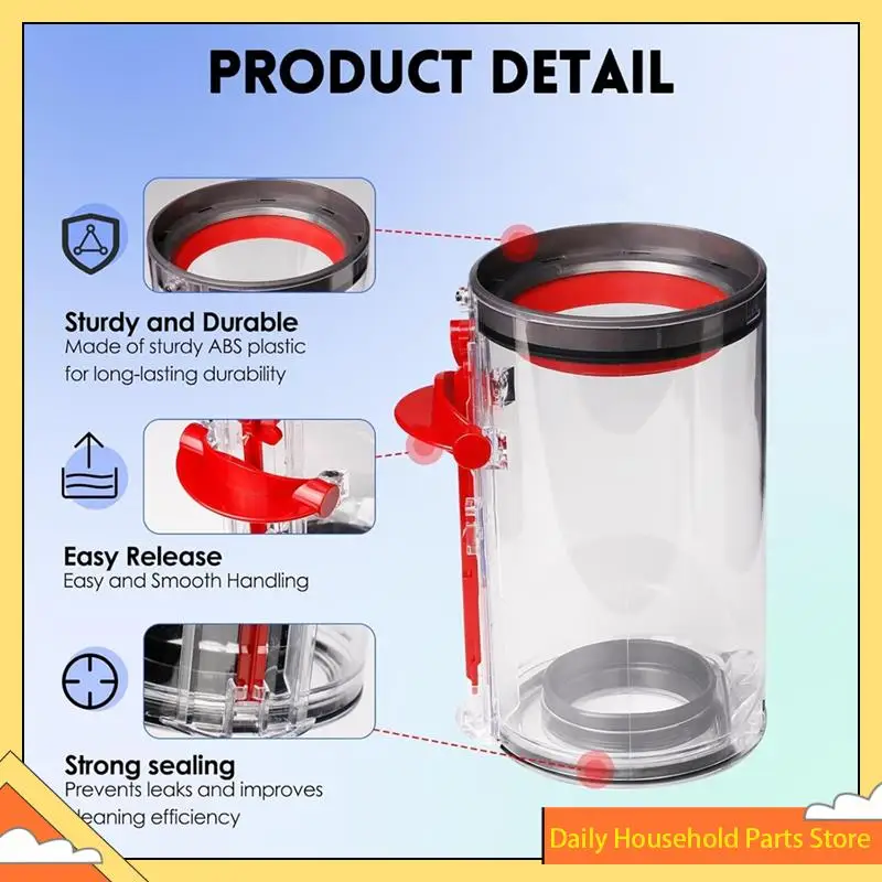 【Great Sale】Dust Bin Bucket For Dyson V11 V15 SV14 SV15 SV22 Vacuum Cleaner Replacement Parts Vacuum Dustbin Dust Cup Type B Int