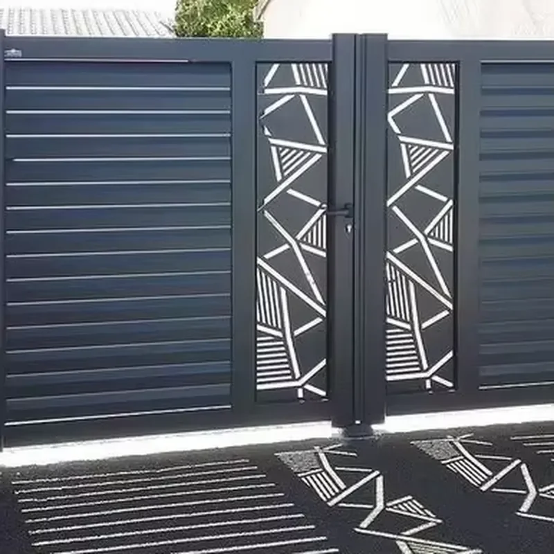 WPC Fence Gate Outdoor Privacy Fence Door Wood Plastic Easy Installation Fence Composite Gate