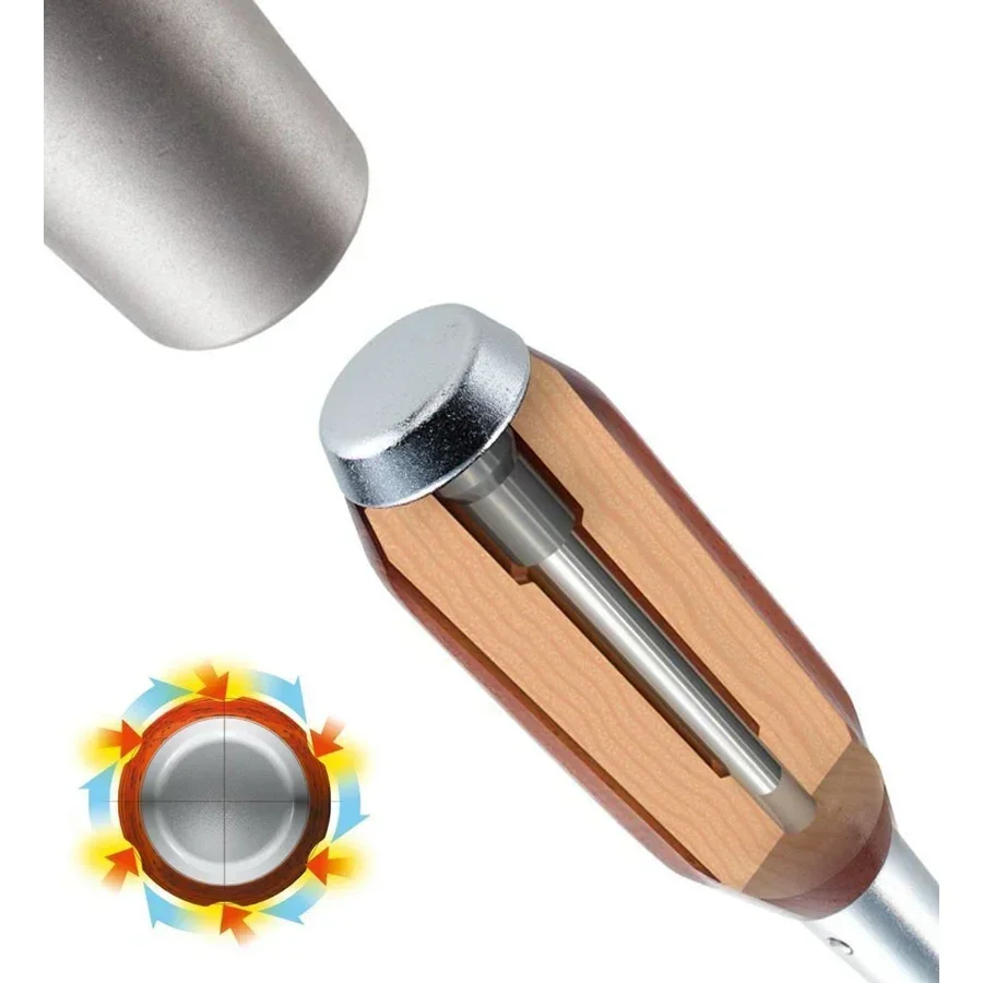 Chave de fenda com cabo de madeira VESSEL NO.100 adequada para parafusos Phillips e com fenda Poderoso driver de penetração