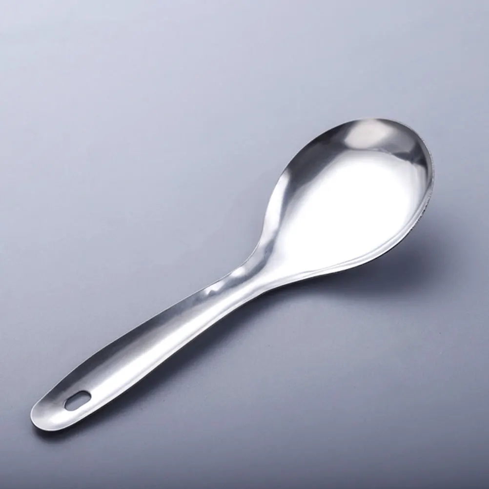 

4pcs Stainless Steel Rice Spoon Compact Kitchen Supplies Wear Resistant Reusable Safe Serving Spoons Rice Scooper Practical