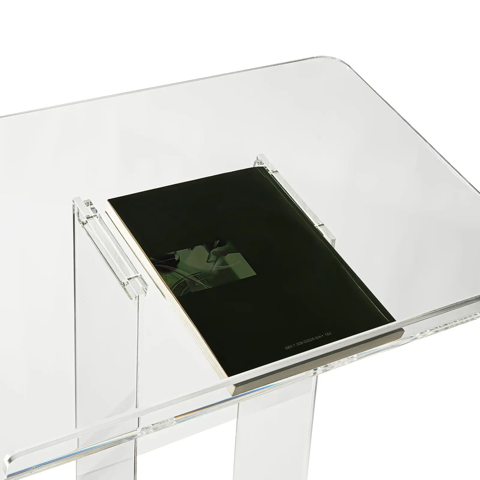 Acrylic Podium Stand Clear Lecterns & Pulpits 23.6" L X 15.7" W X 46.1" H Professional Presentation Podiums for Classroom, Conce