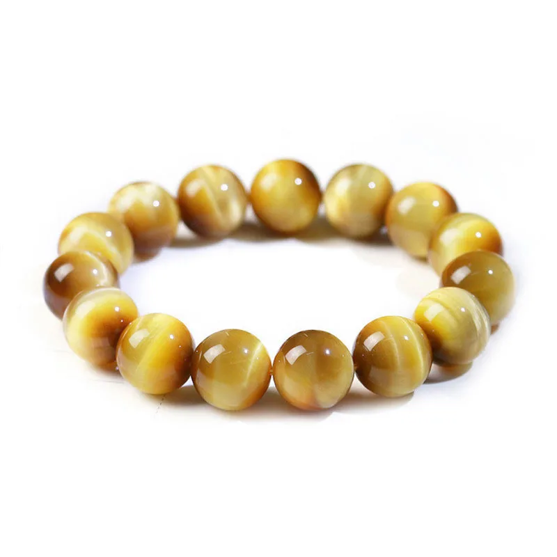 

Gold - Bracelet NaturalGrade 6A Tiger Eye Stone Men's and Women's Bracelets Fashion Ornament