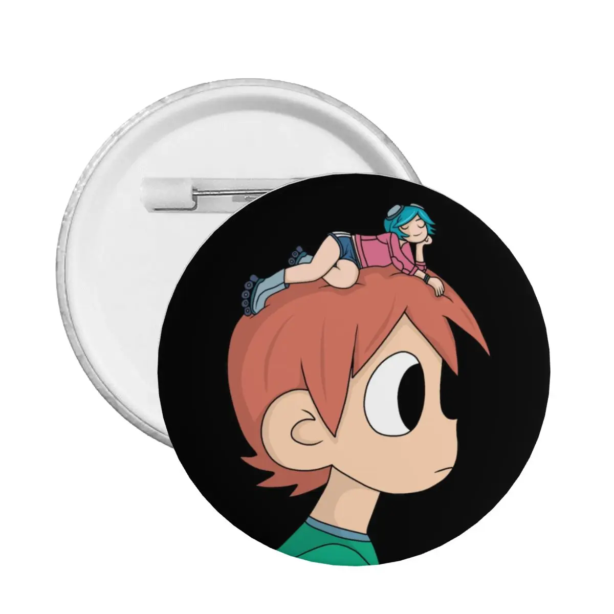 Scott Pilgrim Vs The World Round Button Pin for Bags Customizable Cartoon Animation Movie Pinback Badges Brooches